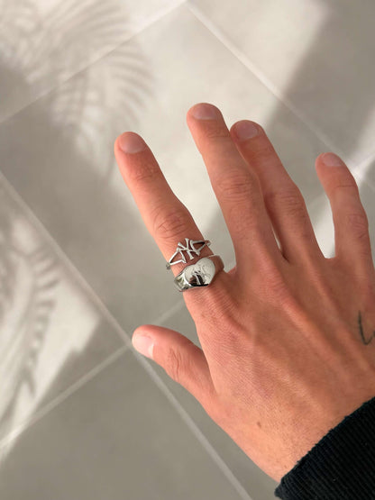NY Logo Ring: Stainless Steel Baseball Inspired Unisex Jewelry