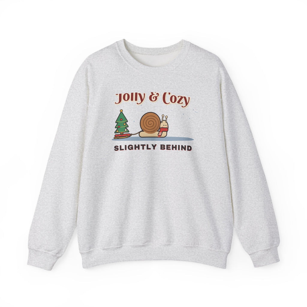 Jolly and Cozy Slightly Behind sweatshirt - front ash