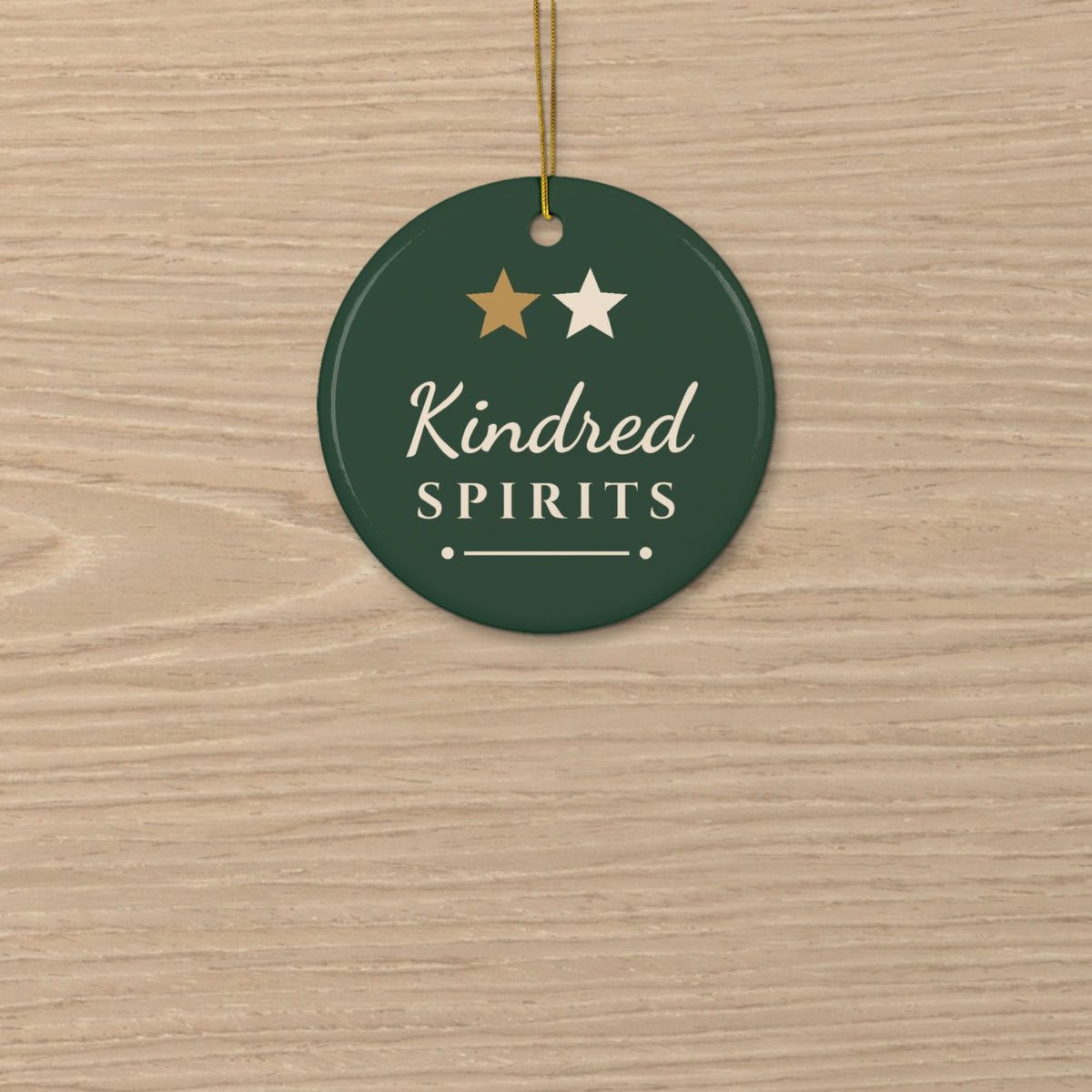 Kindred Spirits Christmas ornament - styled redoak