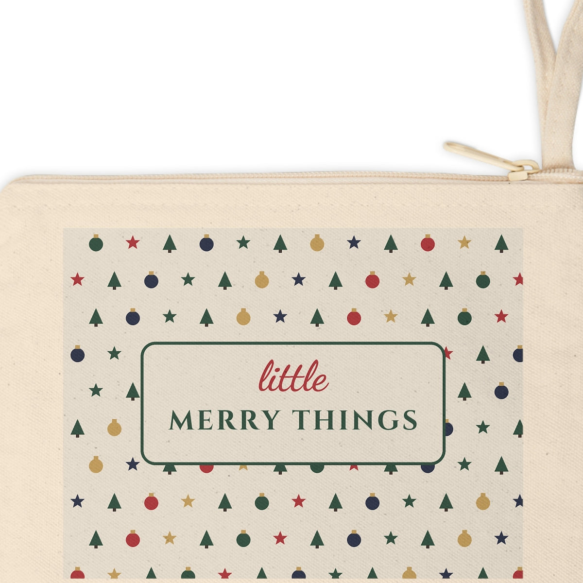 Little Merry Things pouch - closeup art