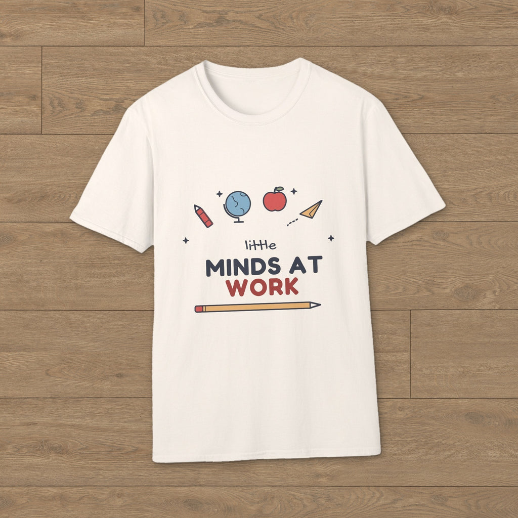 Little Minds at Work tee - styled laminate floor 02