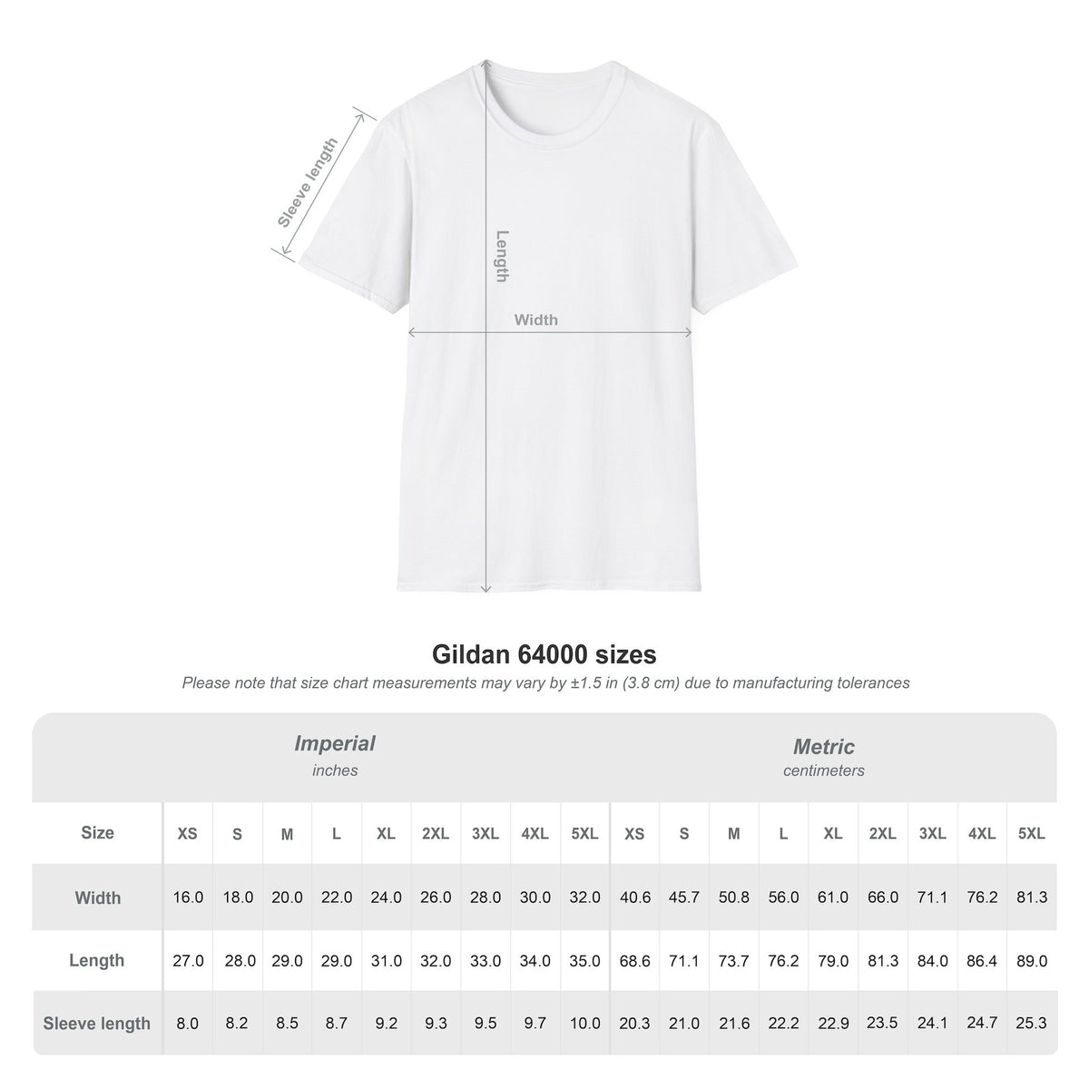 Little Minds at Work tee - size chart