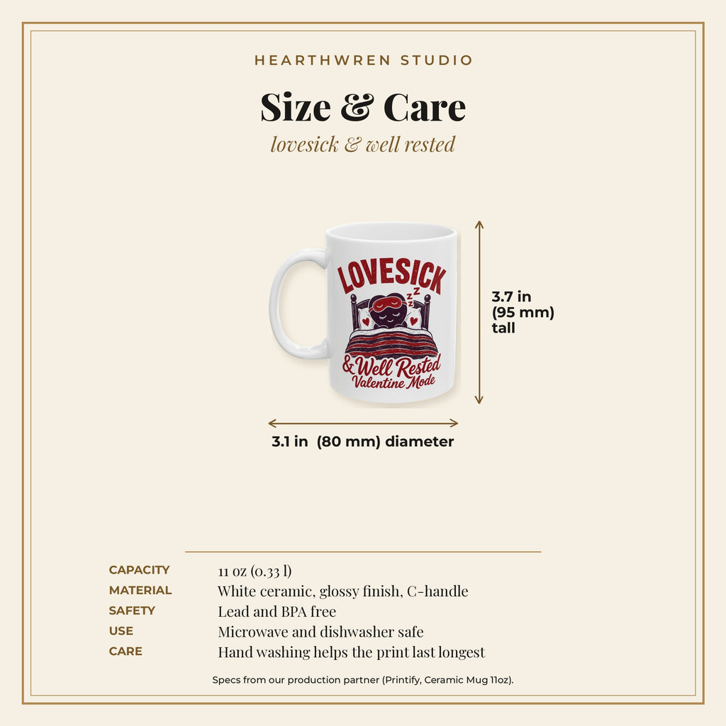 Lovesick and Well Rested mug - specs care