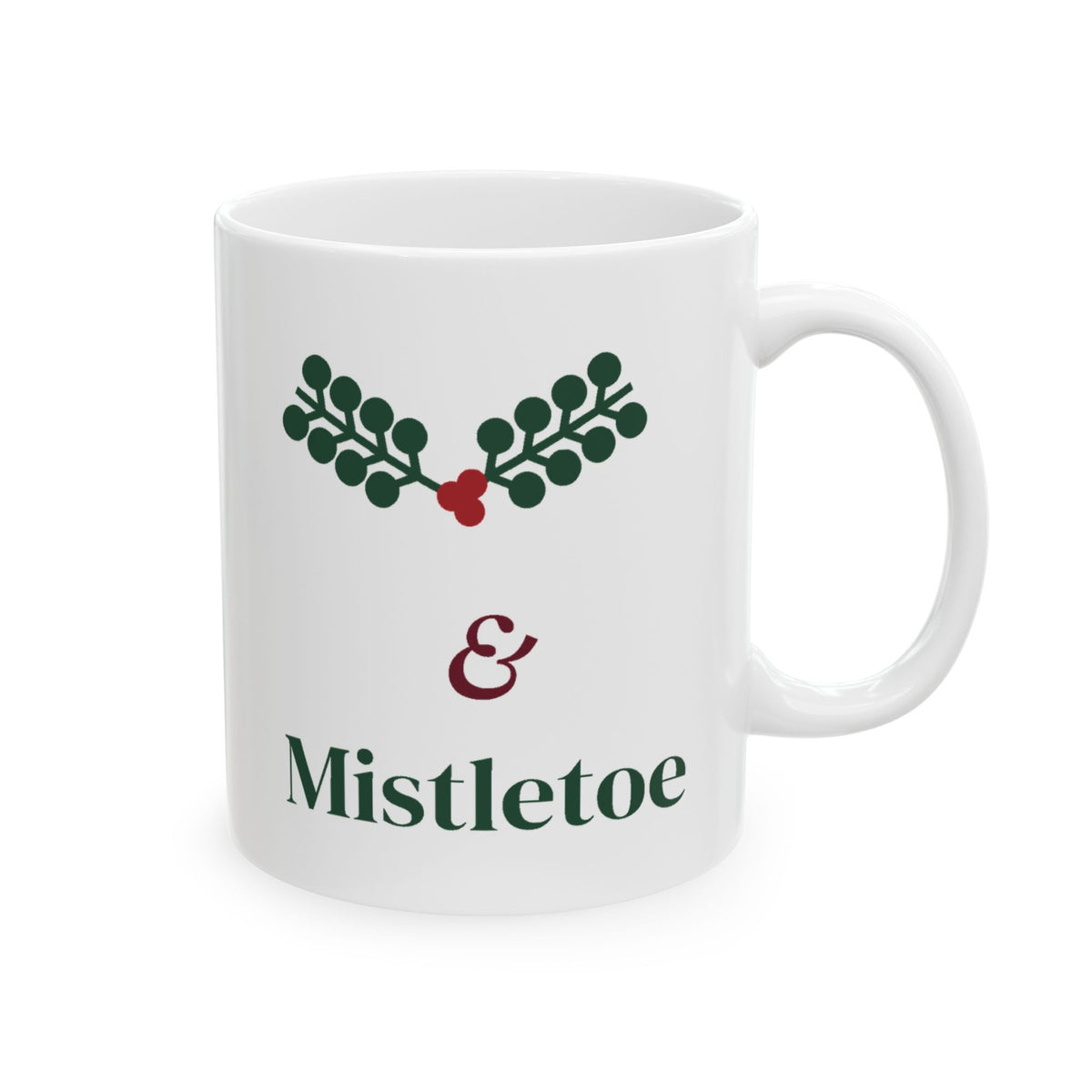 Merlot and Mistletoe Christmas mug - right