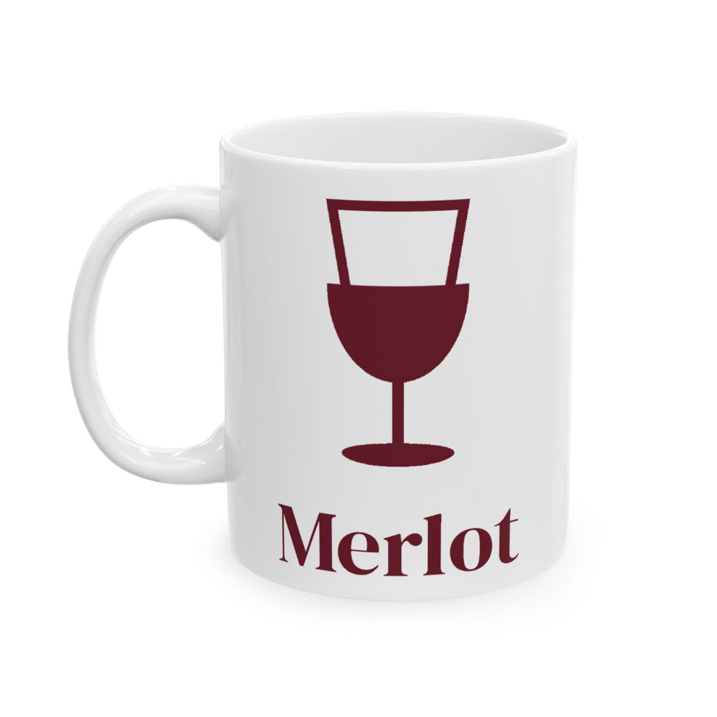 Merlot and Mistletoe Christmas mug - left