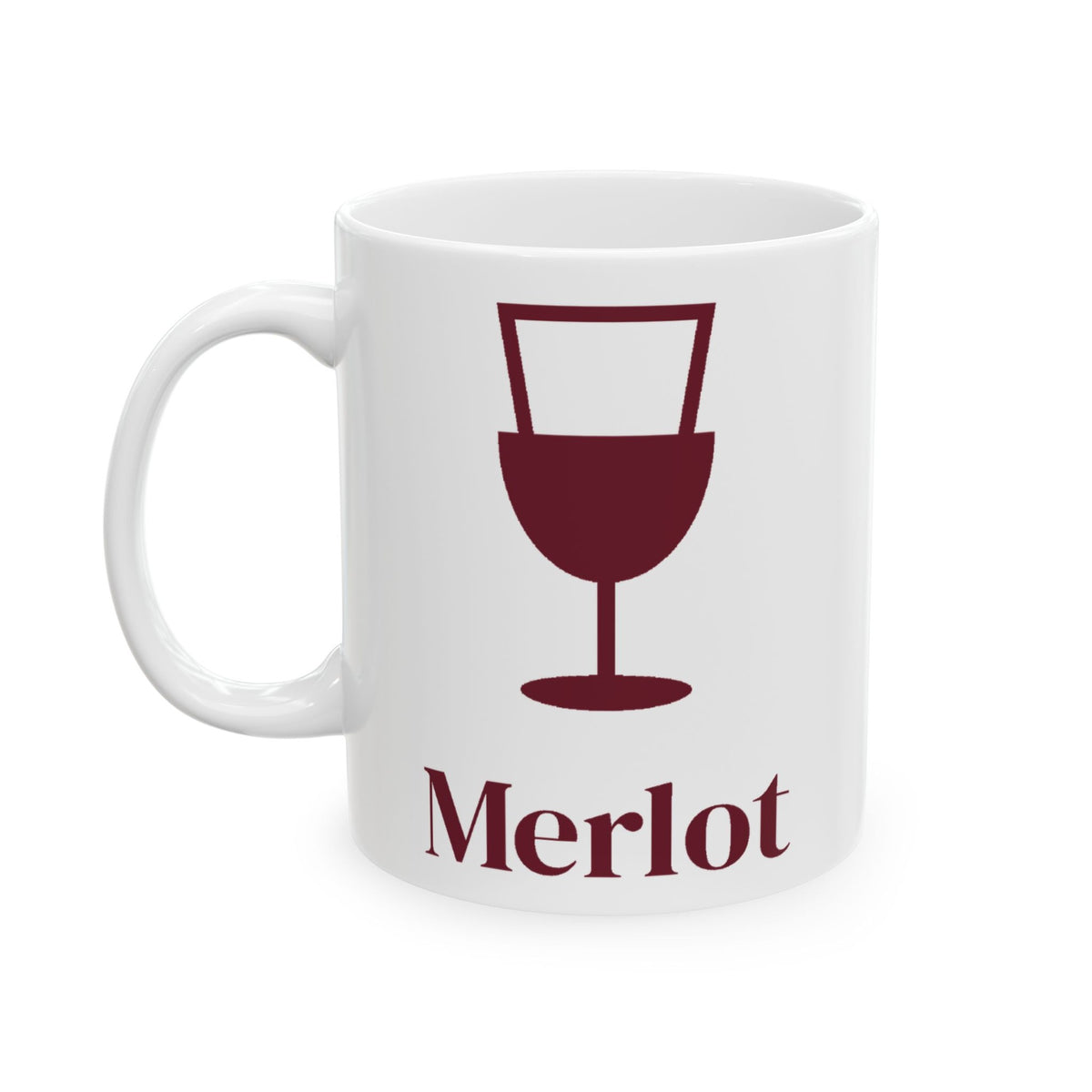 Merlot and Mistletoe Christmas mug - left