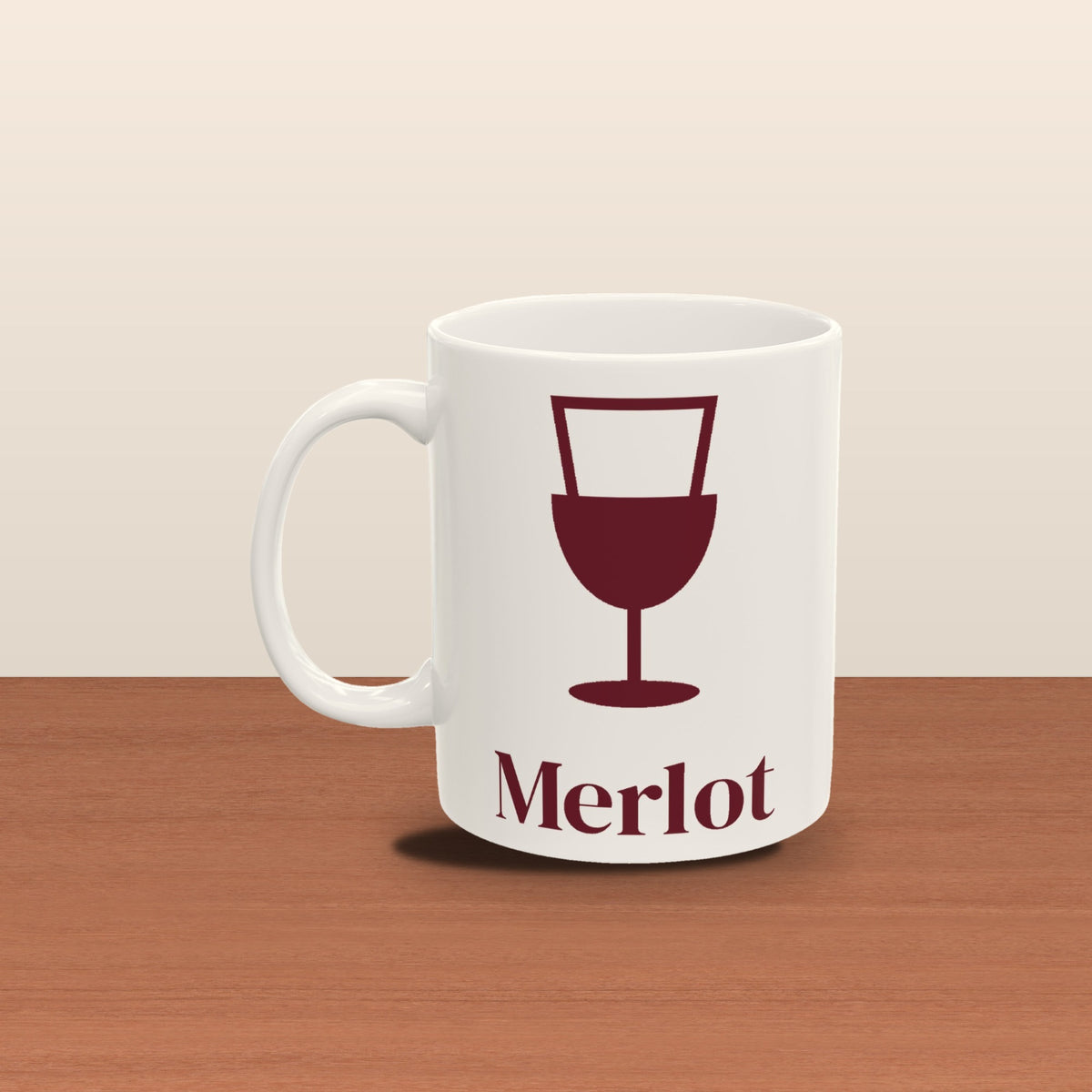 Merlot and Mistletoe Christmas mug - styled sapele2