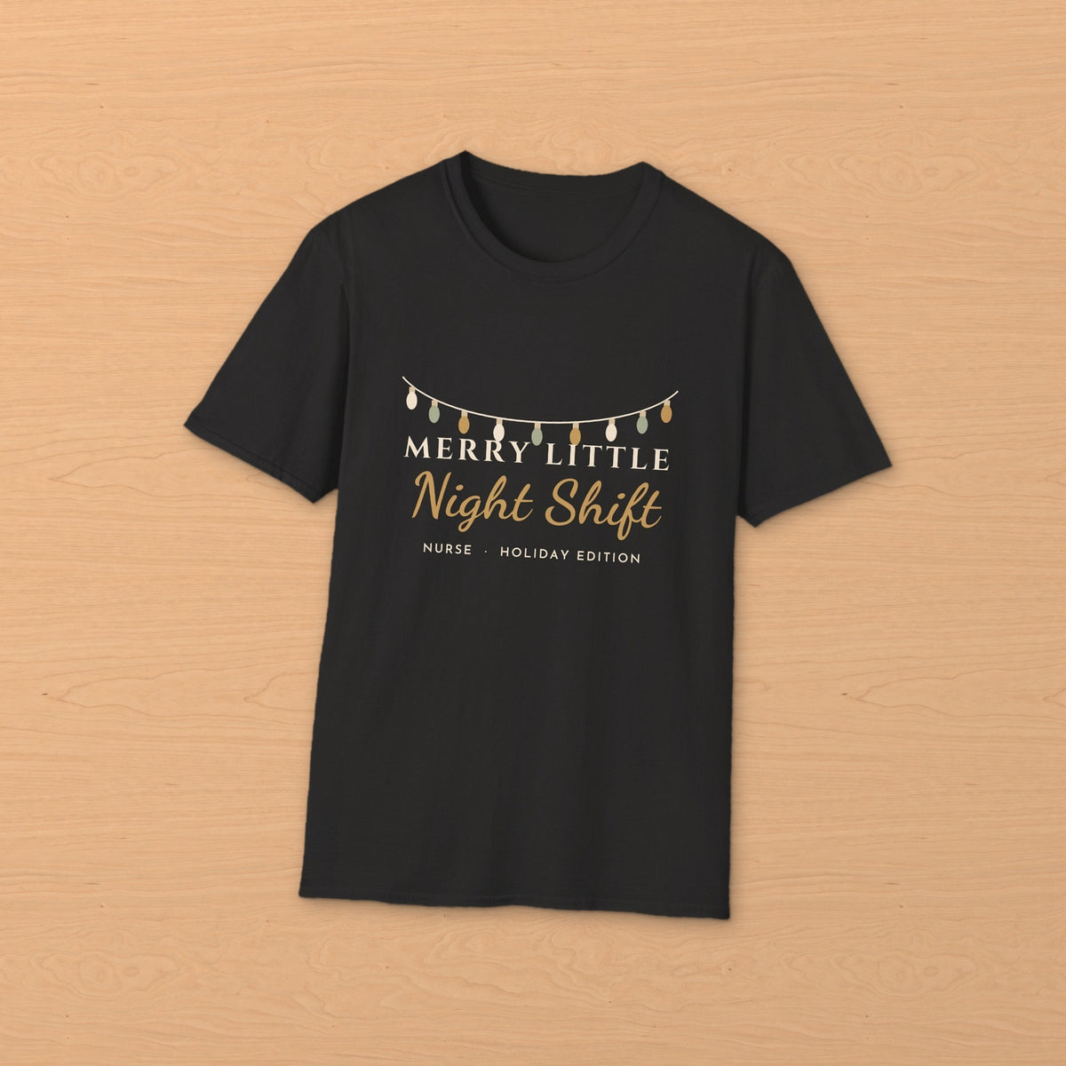 Merry Little Night Shift nurse tee - styled cherry