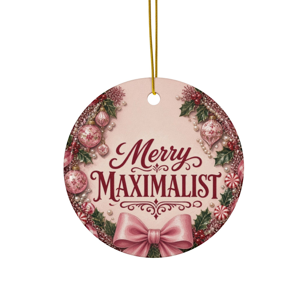 Merry Maximalist ornament - front