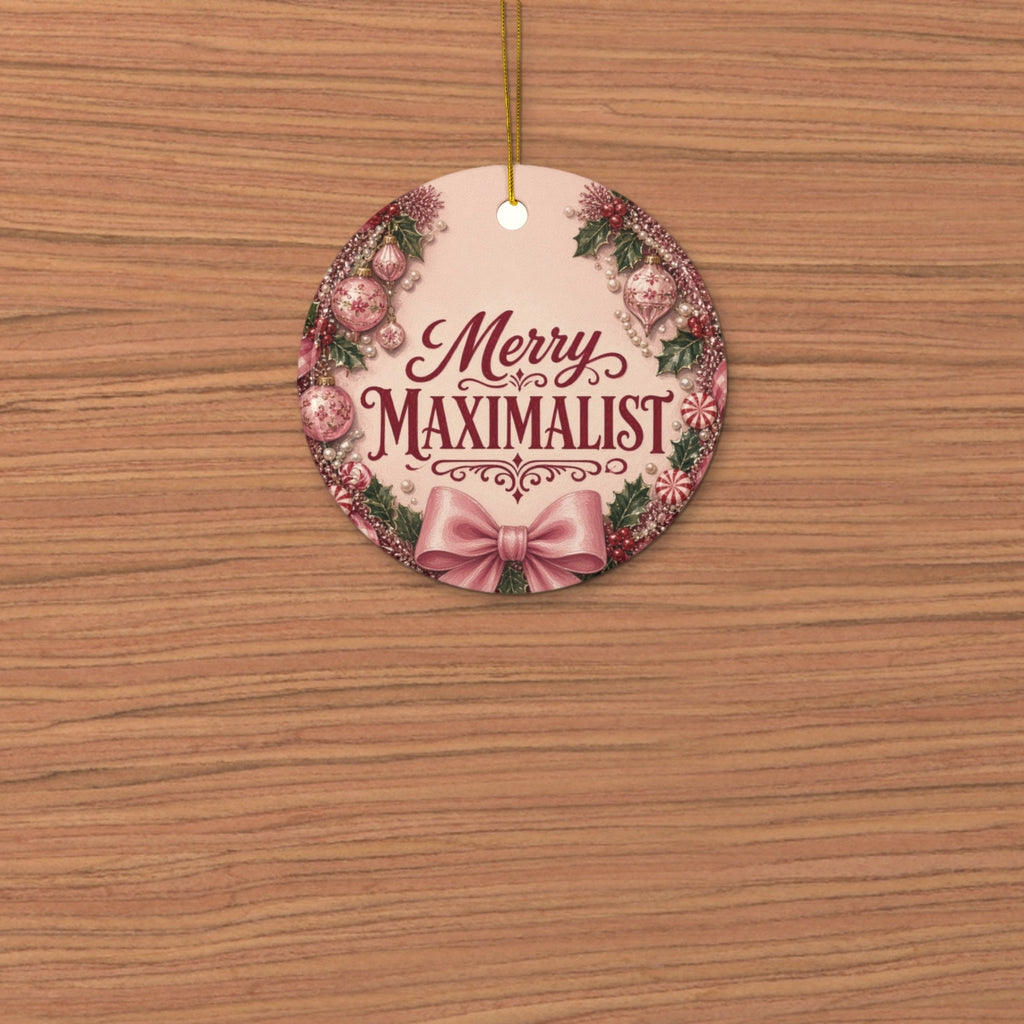 Merry Maximalist ornament - styled rosewood veneer 02