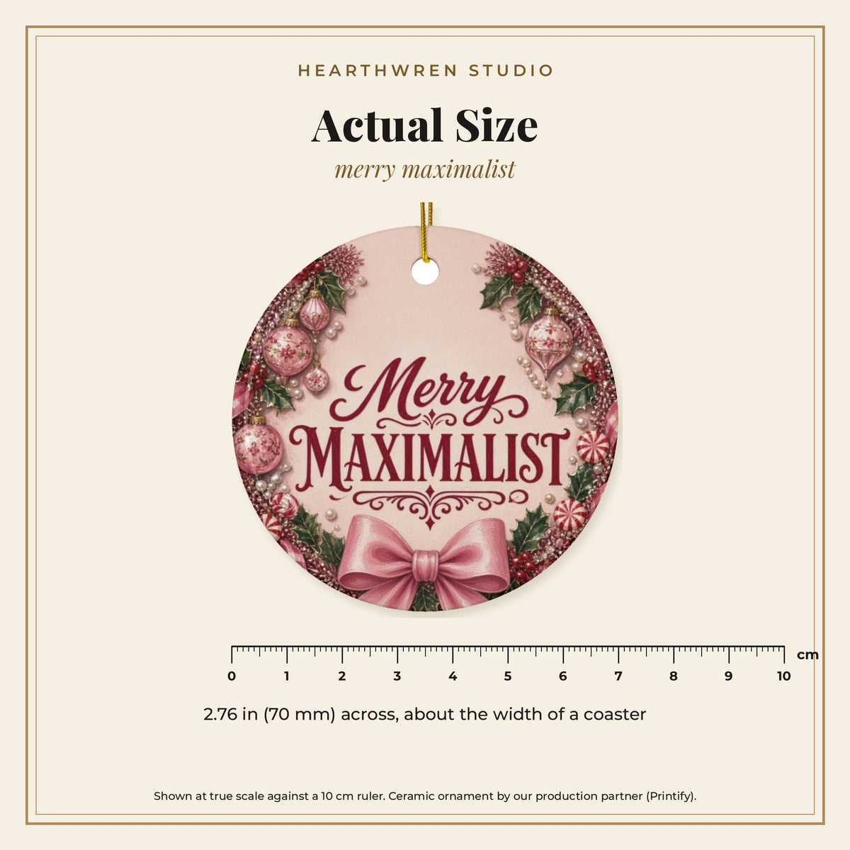 Merry Maximalist ornament - scale