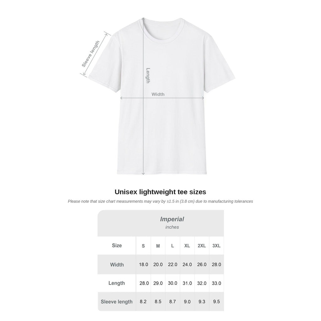 Mitten Weather tee - size chart