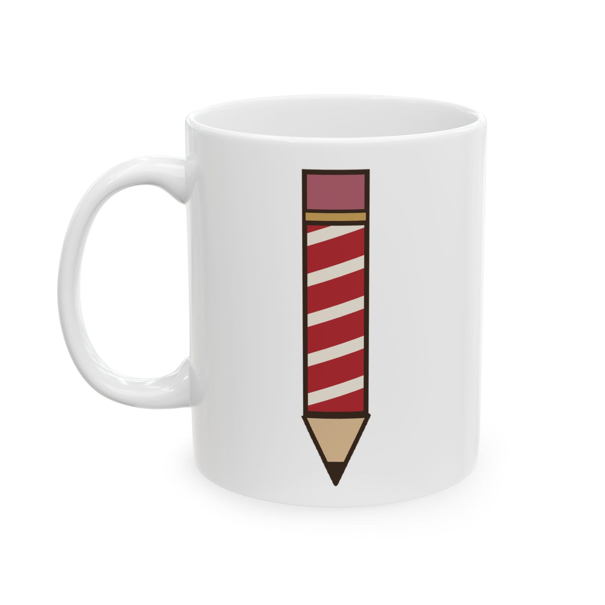 Peppermint and Pop Quizzes teacher mug - left