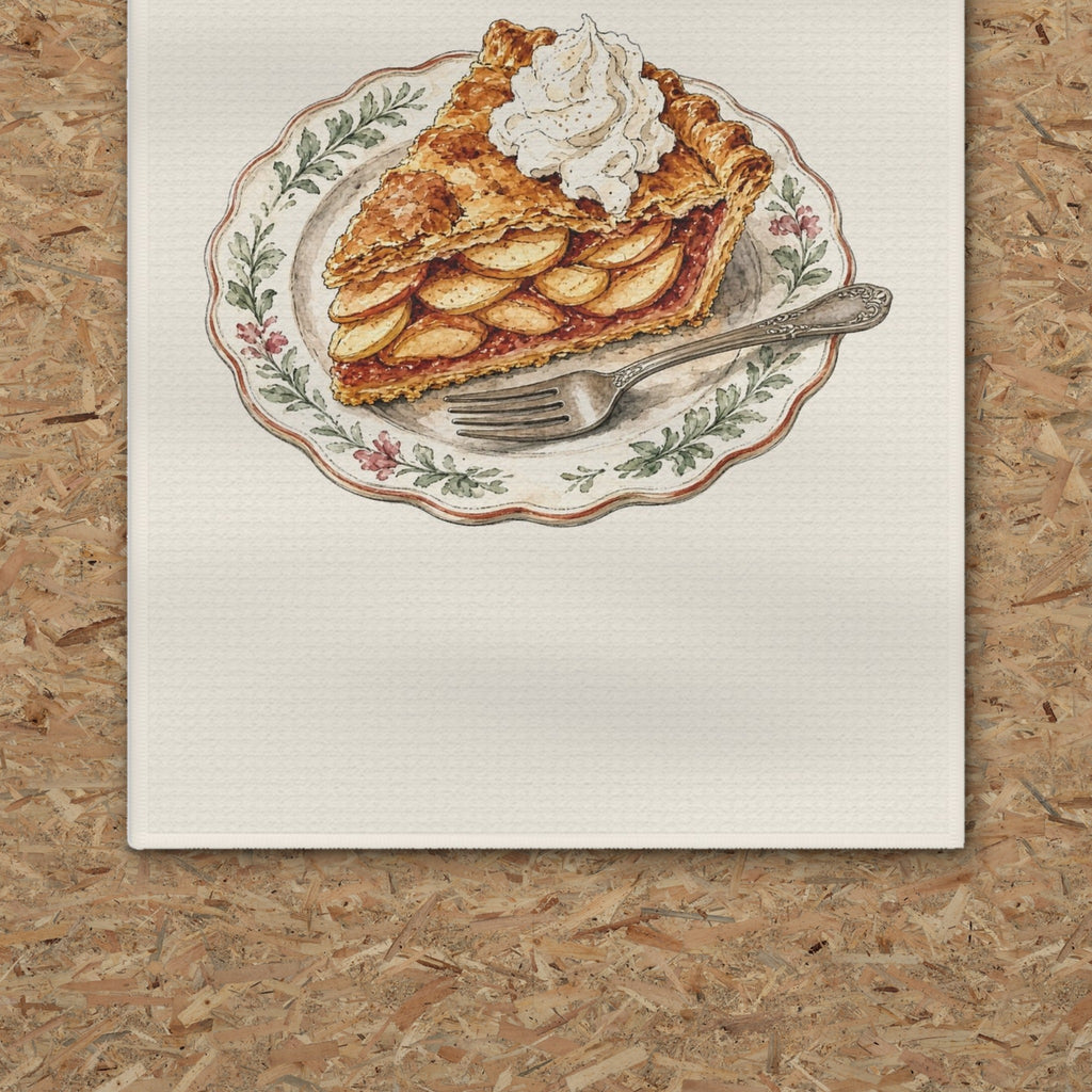 Pie First Questions Later Tea Towel - art close-up