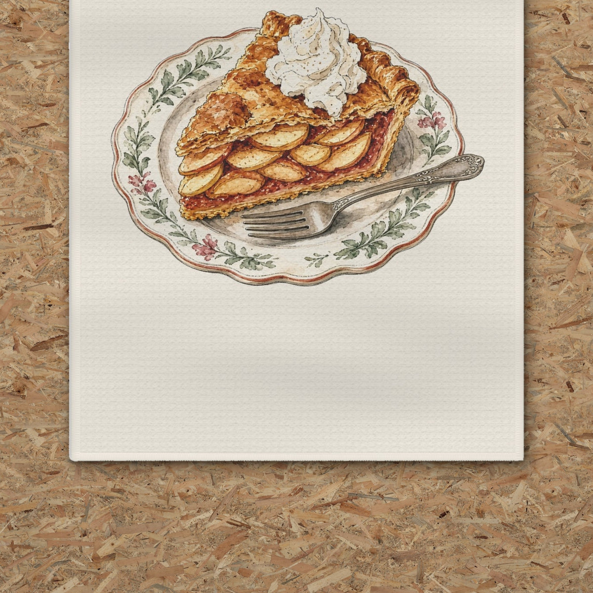 Pie First Questions Later Tea Towel - art close-up