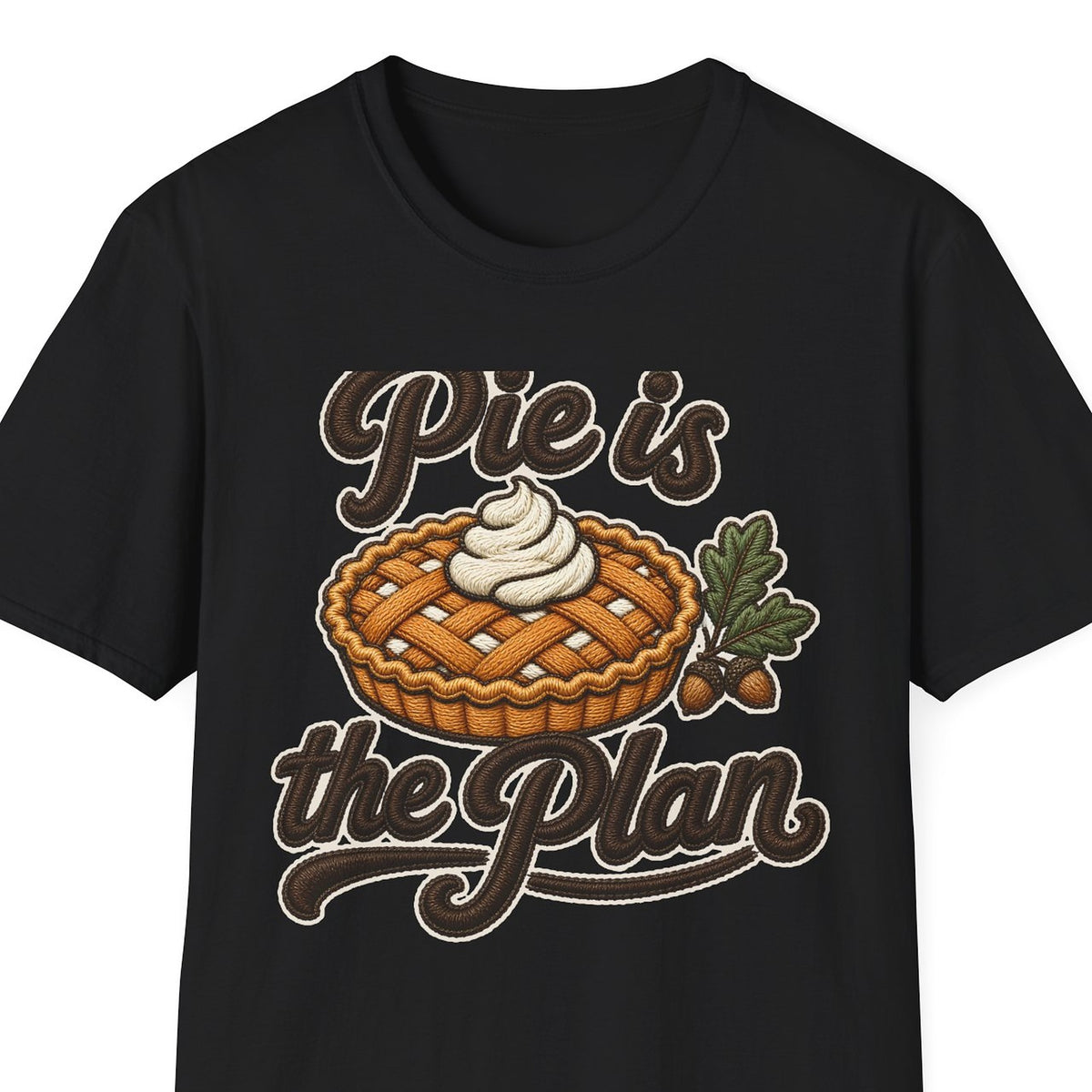 Pie Is the Plan tee - closeup art