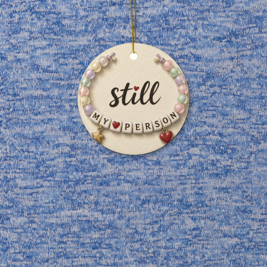 Still My Person ornament - styled jersey melange