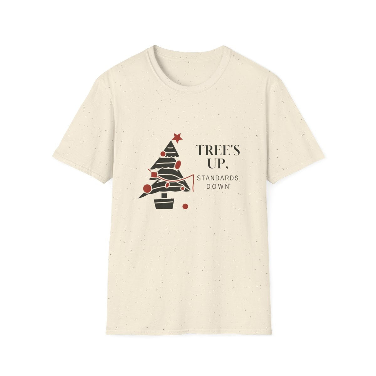Trees Up Standards Down tee - front natural