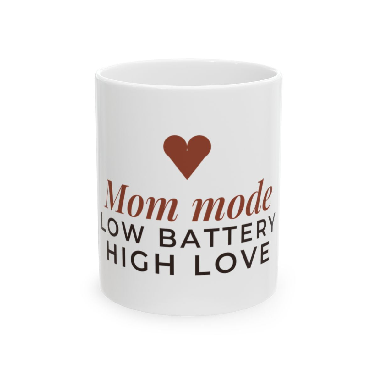 Mom Mode mug front, Printify mockup 11oz