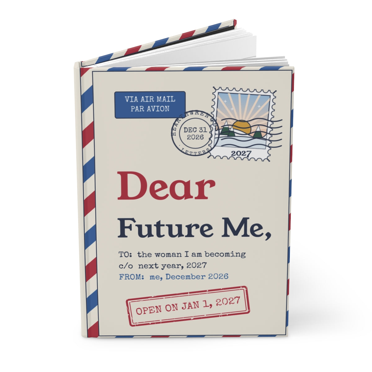 Dear Future Me journal opened
