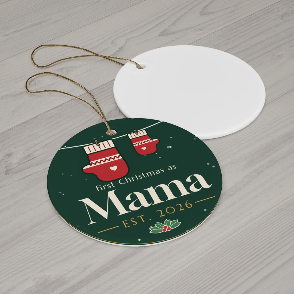 Mama ornament circle flat lay