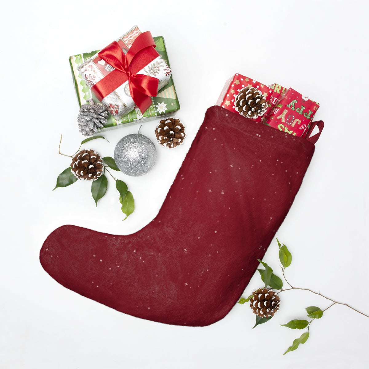 Leopard mama stocking flat lay