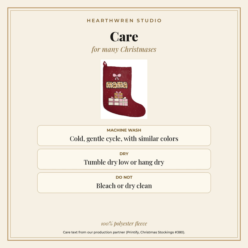 Leopard mama stocking care card