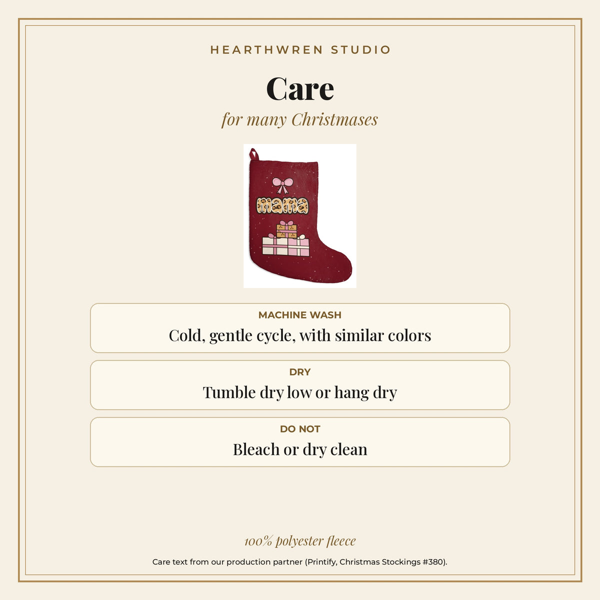 Leopard mama stocking care card