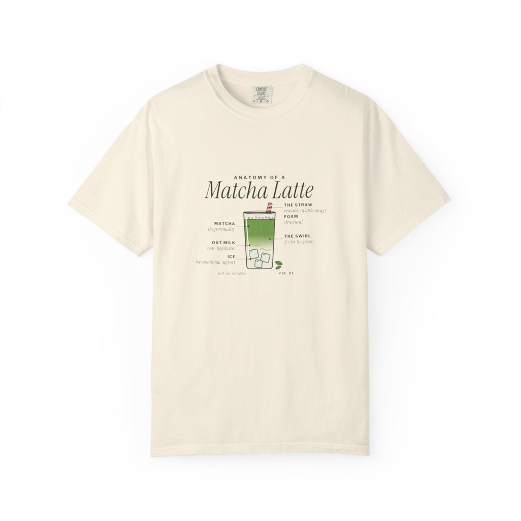 Anatomy of a Matcha Latte tee front, Ivory