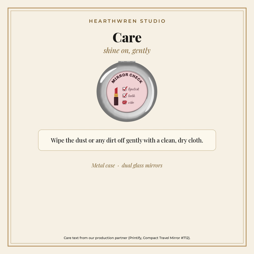 Compact mirror care card